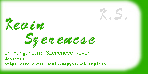 kevin szerencse business card